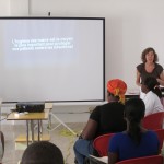 Helen lecturing