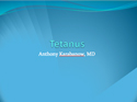 Tetanus in Haiti