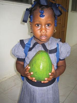 Magdalene with a huge avacado